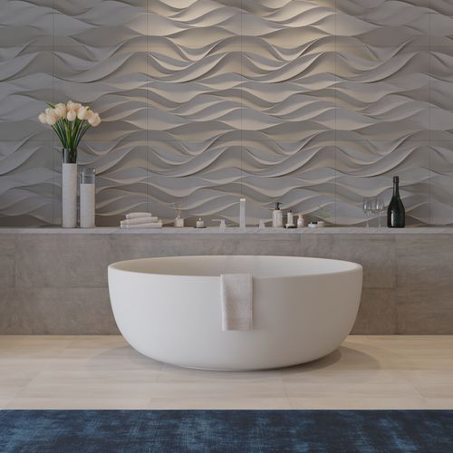 Runde Badewanne - 278613 SOLIDROUND - IDEAVIT B.V - freistehend / Mineralwerkstoff / modern