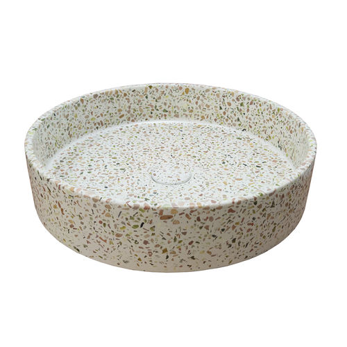 Bodenstehendes Waschbecken - 290338-E13 IDEA.SMART-E13 - IDEAVIT B.V - Terrazzo / rund / ohne Öffnung