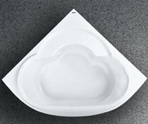 Badewanne für Eckeinbau - FUSION: JBT-WHT-FUSN140X - Jaquar - Keramik / weiß