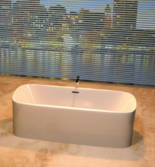 Ovale Badewanne - ALASKA: JBT-WHT-FSBT177542X - Jaquar - freistehend / Acryl / weiß