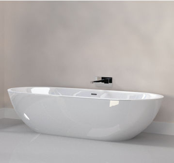 Ovale Badewanne - SAIPAN: JBT-WHT-FSBT177544X - Jaquar - freistehend / Acryl / weiß