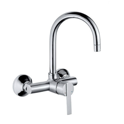 Wandmontierter Einhebelmischer - FONTE: FON-CHR-40165 - Jaquar - aus verchromtem Metall / für Küche / 1-Loch