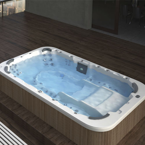 Whirlpool zum Aufstellen - PALLADIUM: WSP-SLV-SPA8S3520VX - Jaquar - rechteckig / 10 Plätze / für Außenbereich