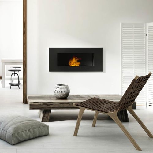 Bioethanol-Kamin - DELTA2/CZARNY/TUV - KRATKI - Einbau / für Wandmontage / Einseitig