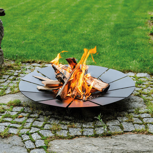 Garten-Feuerstelle / Holz - FIRE/SUNNY - KRATKI - Stahl / rund / schwarz