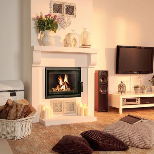 Holz-Kamineinsatz - ZUZIA/ECO/DECO  - KRATKI - Stahl / Gusseisen / modern