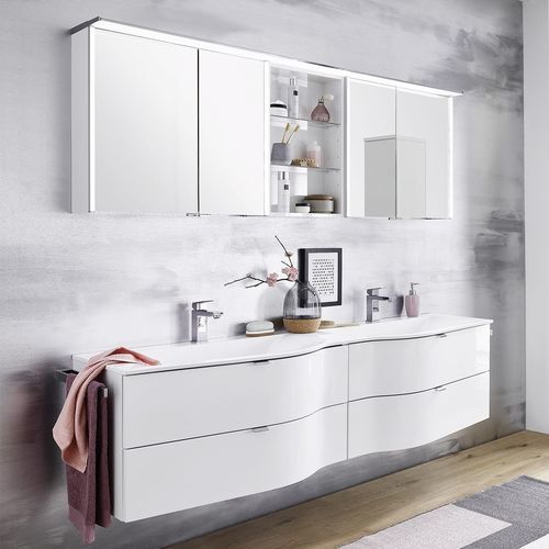 Wandhängender Waschtisch-Unterschrank - LAOLA - Laguna Badwelten - Holz / modern / ohne Tür