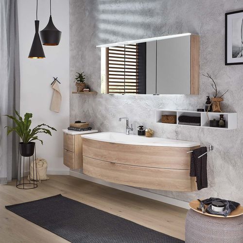 Wandhängender Waschtisch-Unterschrank - WINGS - Laguna Badwelten - Holz / modern / ohne Tür