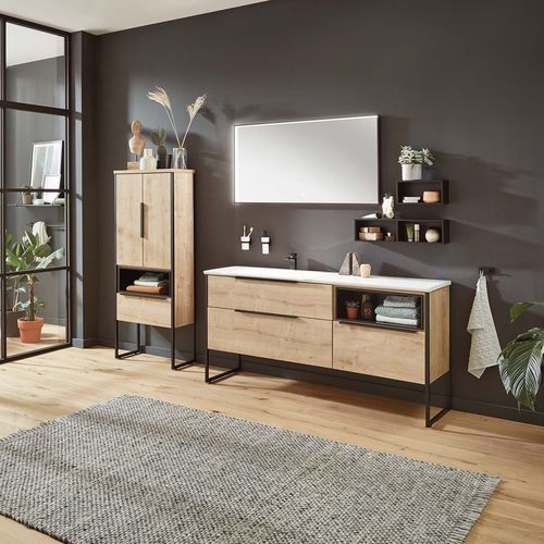 Wandhängender Waschtisch-Unterschrank - REFLEX - Laguna Badwelten - freistehend / Holz / modern