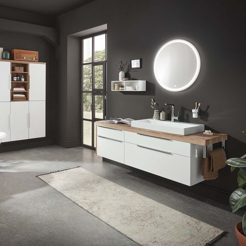 Wandhängender Waschtisch-Unterschrank - PLATINO 2.0 - Laguna Badwelten - Holz / modern / ohne Tür
