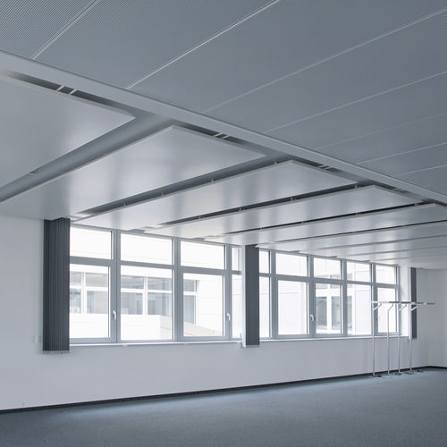 Elektrisches Heizpaneele - VELUM - P. LEMMENS COMPANY - deckenmontiert / weiß / extraflach