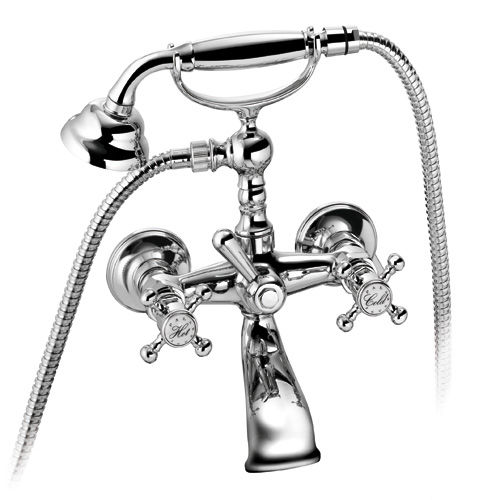 Zweigriffmischer für Dusche - ADAMS: 521020 - PALAZZANI.EU Srl - Einbau / aus verchromtem Metall / für Badezimmer
