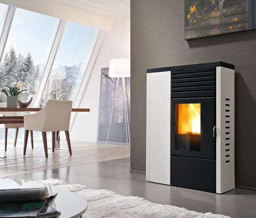 Pelletkaminofen - EDERA  - RED - www.red365.it - see MCZ Group SPA - modern / Stahl