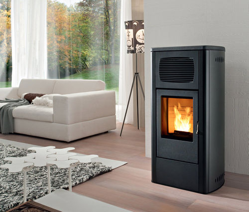 Pelletkaminofen - PRIMULA - RED - www.red365.it - see MCZ Group SPA - modern / Stahl / schwarz