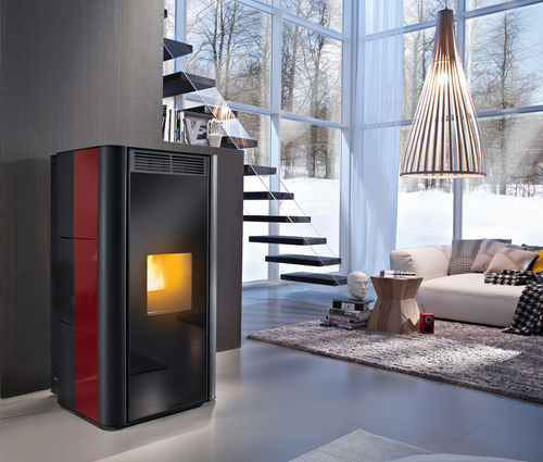 Pelletkaminofen - LOTUS  - RED - www.red365.it - see MCZ Group SPA - modern / Keramik
