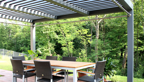 Angebaute Pergola - Proverbio Outdoor Design - Holz / mit