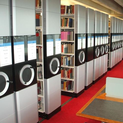Verschieberegal für Bibliotheken - COMPACTUS&reg; XTR SHADE - Bruynzeel Storage Systems - für Archiv / mechanisch / manuell