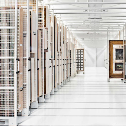 Gemäldegitter-Verschieberegal - PICTURE RACKING - Bruynzeel Storage Systems - für Lagerung / für Museen / für Archiv
