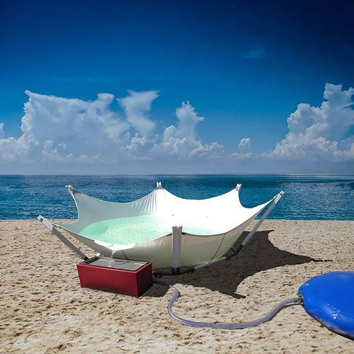 Floating-Becken / zum Aufstellen - MANTA BAY - FT SRL - PLASTECOMILANO - rund / für Gewerbegebrauch / maßgefertigt