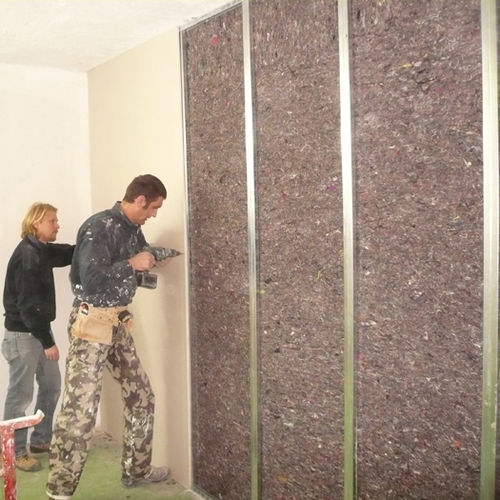 Thermo-akustische Isolierung - RECYCLETHERM KMO - Manifattura Maiano - Textilfaser / Platten / Wand