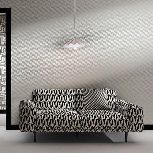 Möbelstoff - STRIPEY ZIG ZAG BIRDS - Kirkby Design - Wand / geometrisches Muster / Polyester