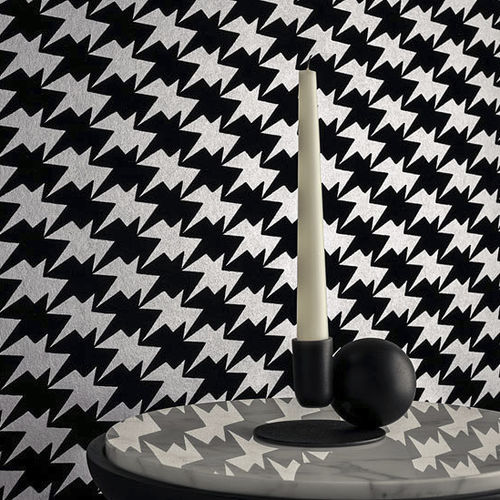Bedruckte Wandverkleidung - ZIG ZAG BIRDS - Kirkby Design - für Privatgebrauch / feuerfest