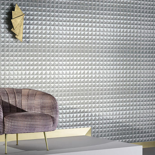 Glimmer-Wandverkleidung - DOMINO PYRAMID - Kirkby Design - bedruckt / Struktur / 3D