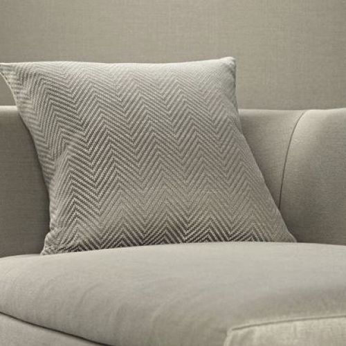 Möbelstoff - CHEVRON - Kirkby Design - einfarbig / Baumwolle / Leinen