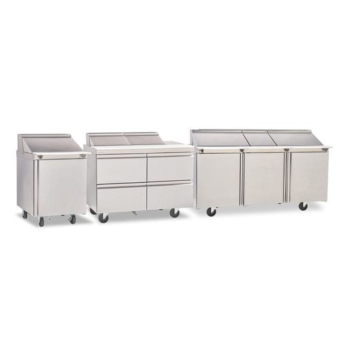 Profi-Saladette - 4400 SERIES - Delfield - Edelstahl / gekühlt / mit 2 Türen