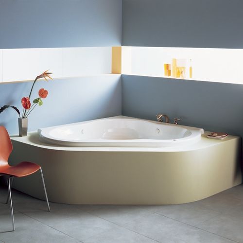 Badewanne für Eckeinbau - CADENZA - AMERICAN STANDARDS - Acryl / Massage / weiß