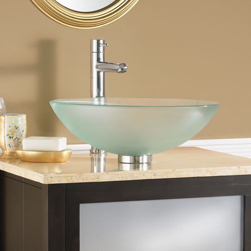 Aufsatzwaschbecken - DORIAN - AMERICAN STANDARDS - Glas / mit verstellbarem Spiegel / rund