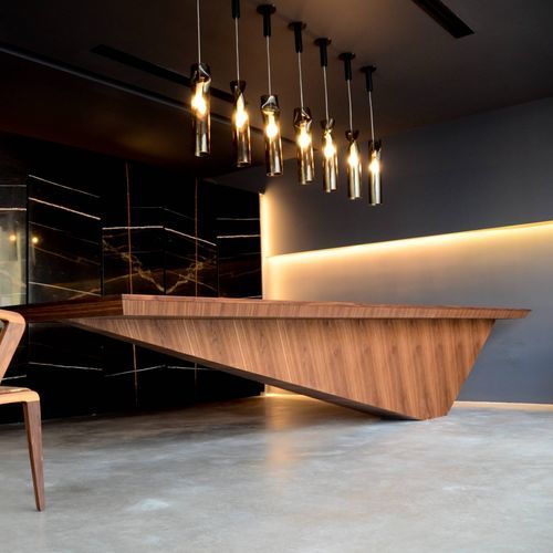 Esstisch / originelles Design - DIAMOND  - AROUNDtheTREE Design - Esche / amerikanischer Nussbaum / Gestell aus Massivholz
