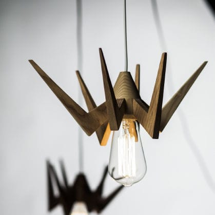 Bodenlampe - SPIDER - AROUNDtheTREE Design - Massivholz / modern / mit Kabel