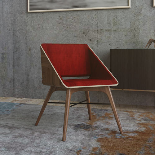 Moderner Stuhl - NEST - AROUNDtheTREE Design - für den Innenraum / Stoff / Leder