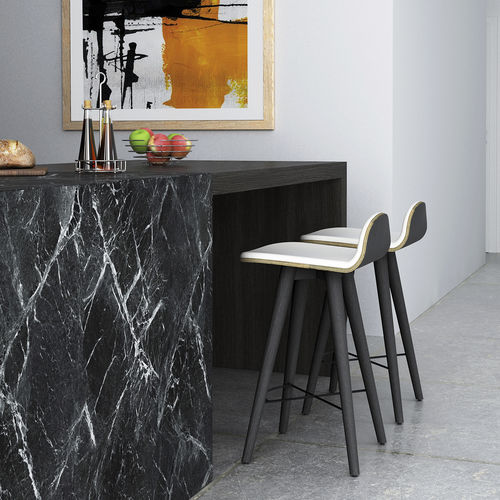 Moderner Barhocker - SEED Counter - AROUNDtheTREE Design - Leder / Samt / Kork