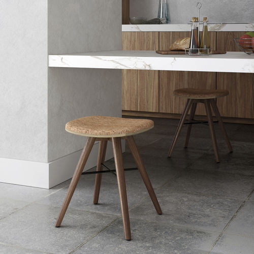 Moderner Hocker - SEED - AROUNDtheTREE Design - Leder / Kork / Stoff