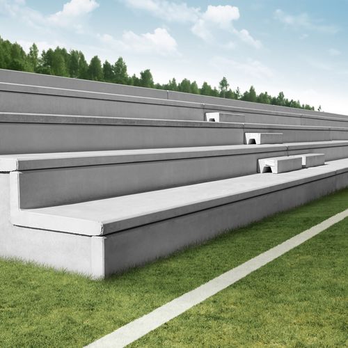 Fertigbau-Sitztribüne - FULL BENCHES - A Cimenteira do Louro - Stahlbeton / gerade