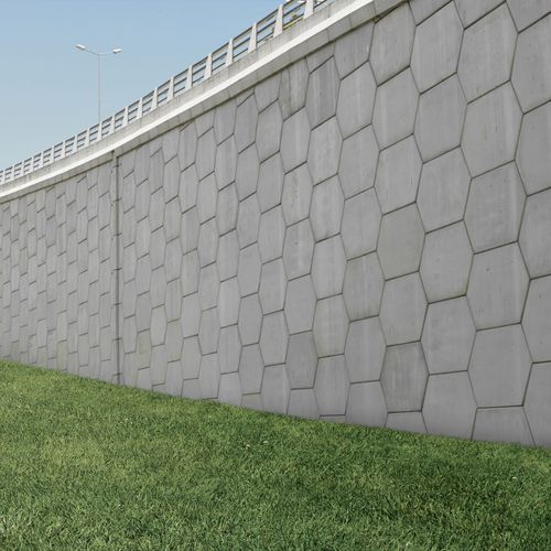 Beton-Stützmauer - A Cimenteira do Louro - modular / Fertigbau / für Brückenbau