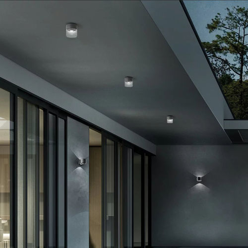 Moderne Deckenleuchte - LENS - Zafferano Srl - rund / Glas / Aluminiumguss