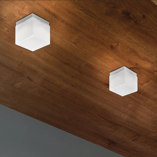 Moderne Deckenleuchte - DADO  - Zafferano Srl - quadratisch / in Würfelform / geblasenes Glas