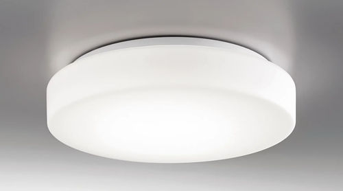 Moderne Deckenleuchte - DRUM BAYONET - Zafferano Srl - rund / geblasenes Glas / Aluminium
