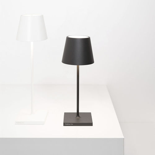 Tischlampe - POLDINA MINI - Zafferano Srl - Aluminium / modern / mit Akku