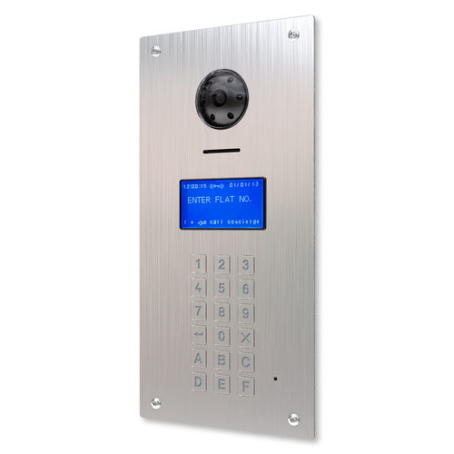 Video-Türsprechanlage / gebürsteter Edelstahl - 4212V/F - Videx Electronics S.p.A. - Einbau / für Außenbereich / für den Innenraum