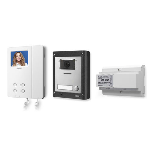 Weiße Video-Türsprechanlage - ESVK/6286 - Videx Electronics S.p.A. - schwarz / Einbau / für Außenbereich