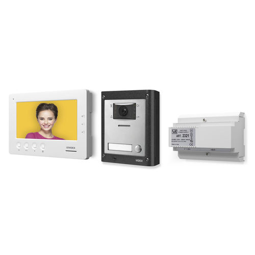 Weiße Video-Türsprechanlage - ESVK/6788 - Videx Electronics S.p.A. - schwarz / Einbau / für Außenbereich