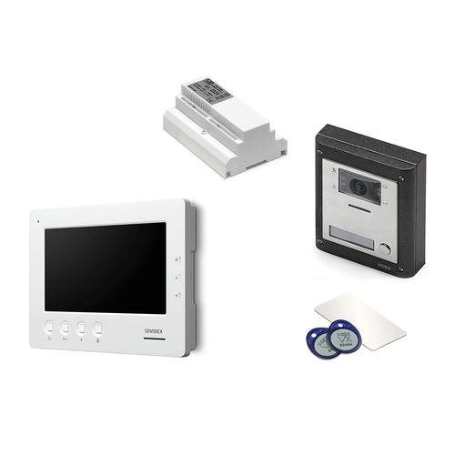 Weiße Video-Türsprechanlage - ESVKX/6788 - Videx Electronics S.p.A. - schwarz / Einbau / für Außenbereich