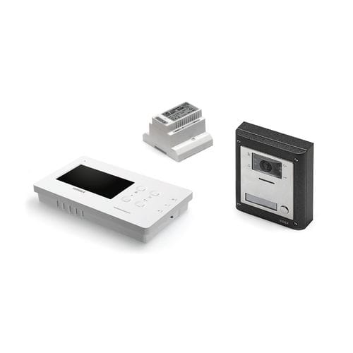 Weiße Video-Türsprechanlage - VK4K/6458 - Videx Electronics S.p.A. - schwarz / Einbau / für Außenbereich
