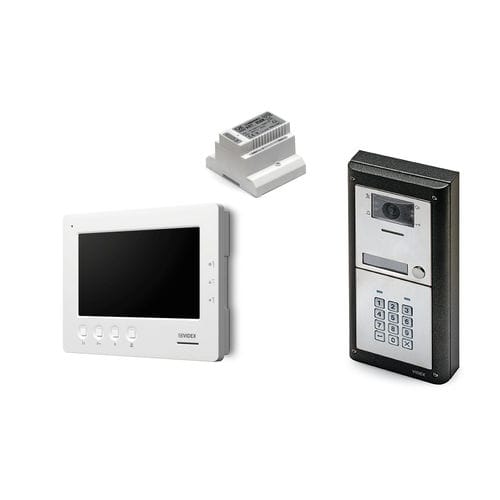 Weiße Video-Türsprechanlage - VK4KC/6758 - Videx Electronics S.p.A. - schwarz / Einbau / für Außenbereich