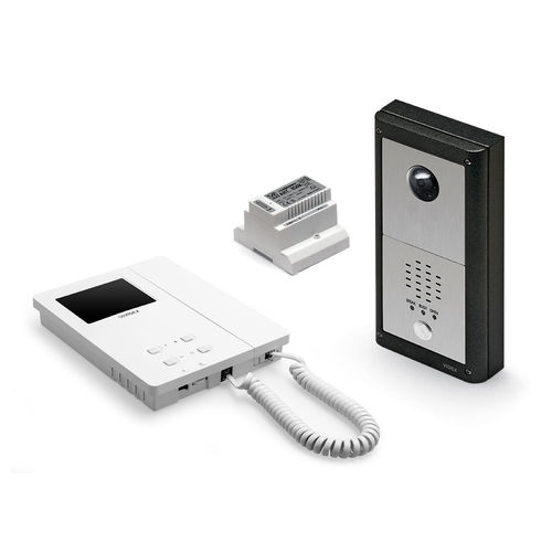 Weiße Video-Türsprechanlage - VRVK/6256 - Videx Electronics S.p.A. - schwarz / Einbau / für Außenbereich
