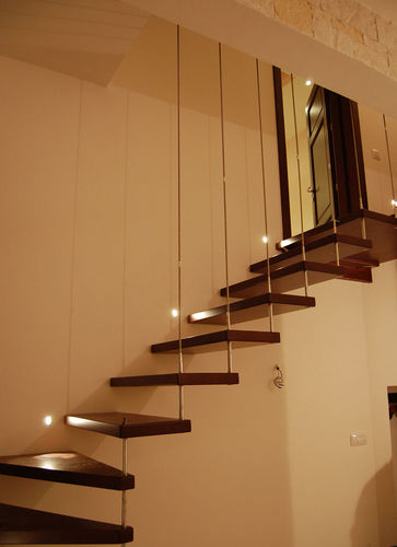 Viertelgewendelte Treppe - OXFORD - Ci. Erre Scale - Holzstufen / modern / schwebend